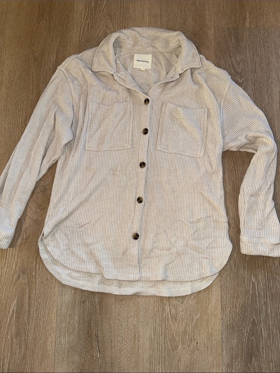 Thread & Supply Sweaters - Thread and supply cream knit shacket